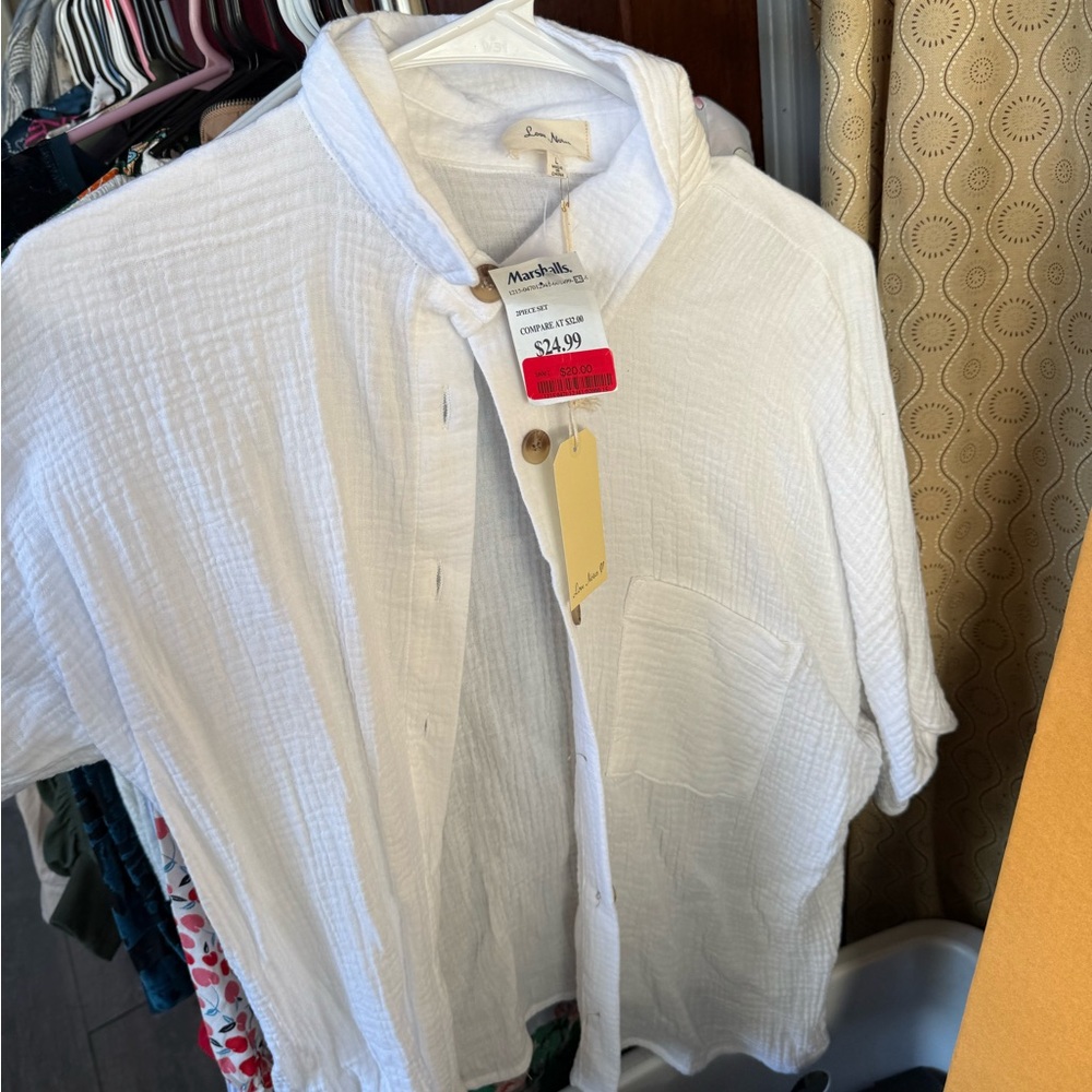 Love Notes Crisp White Blouse